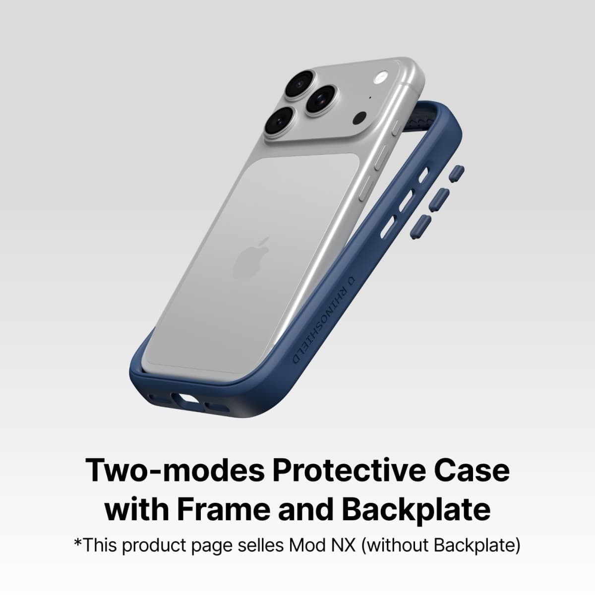 RHINOSHIELD Phone Case Compatible with iPhone 17 Pro Max | Mod NX - Modular Protective Bumper Case Without Backplate, Slim Design, Shockproof with Military Grade Drop Protection - Black thumbnail 3