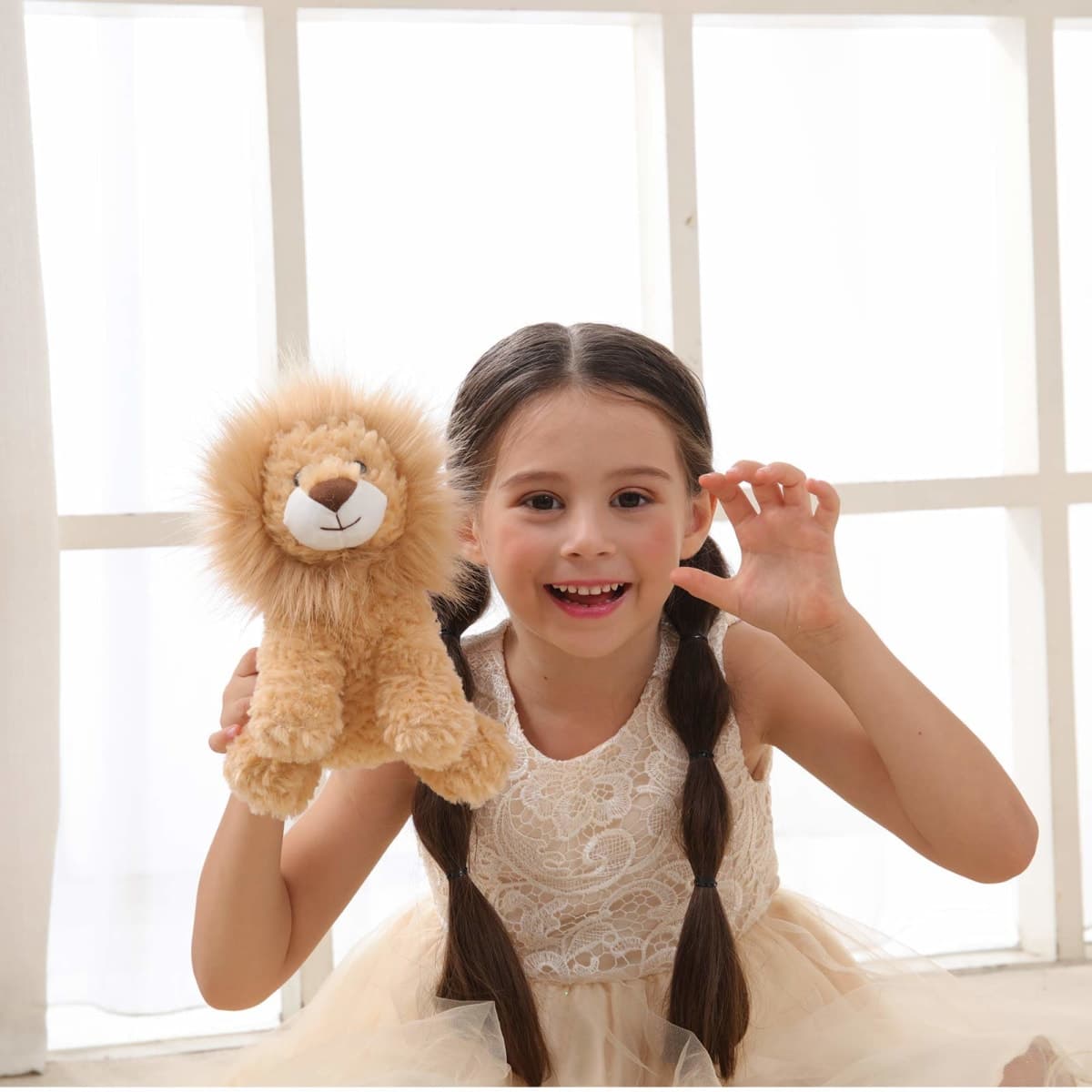 Apricot Lamb Toys Plush Yellow Plush Lion Stuffed Animal Soft Cuddly Perfect for Child (Yellow Lion, 8 Inches) thumbnail 4