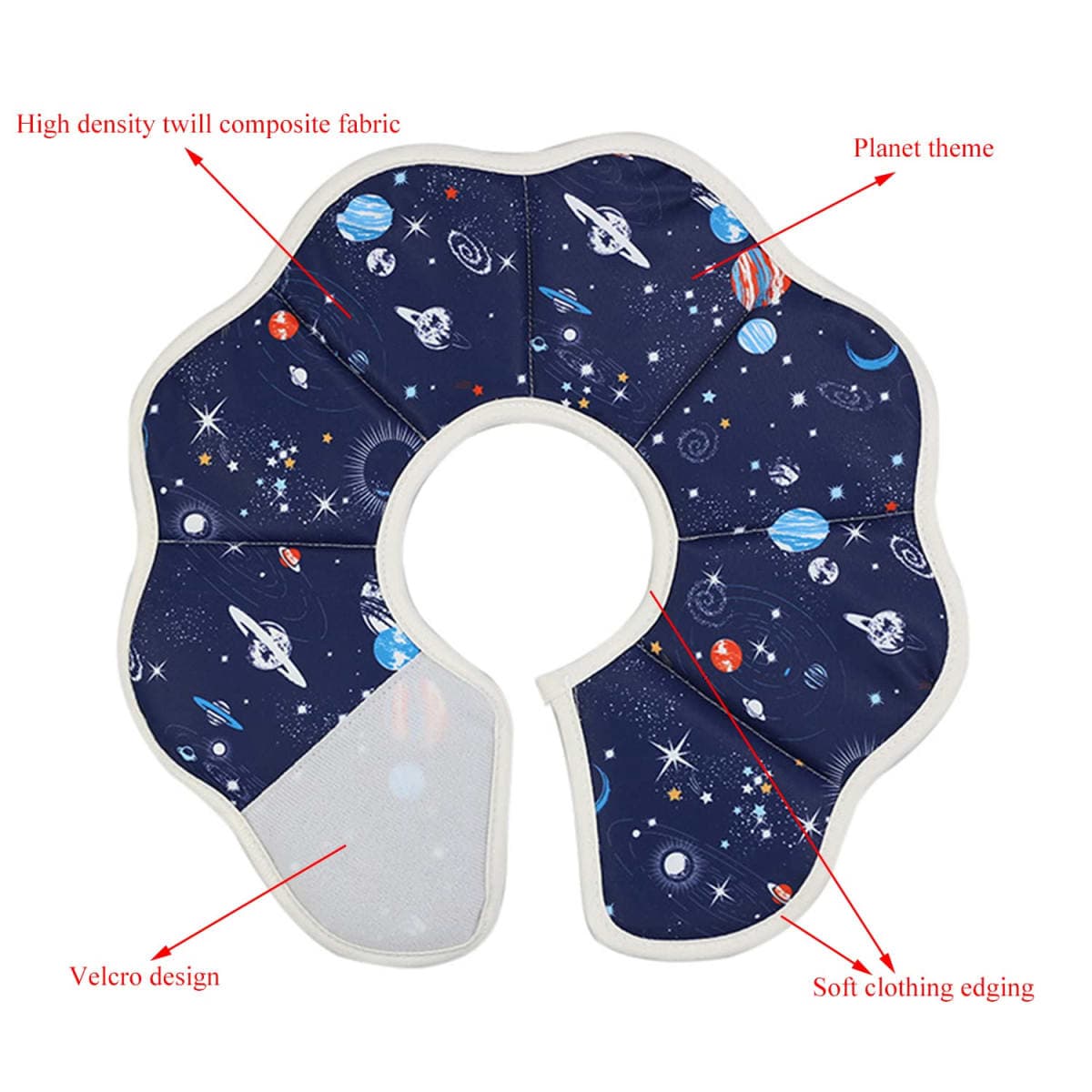 QIYADIN Soft Cat Cone, Adjustable Cat Recovery Collar After Surgery to Prevent Licking Wound, Protective Cat Neck Cone, Comfortable Pet Elizabethan Collar for Cats Kittens and Puppies (Medium) thumbnail 2