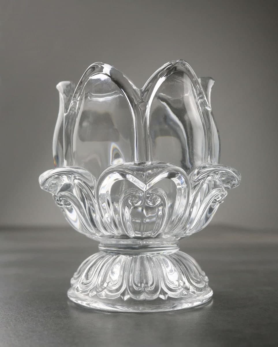 Decorative Glass Toothpick Holder with 450 Bamboo Toothpicks thumbnail 3
