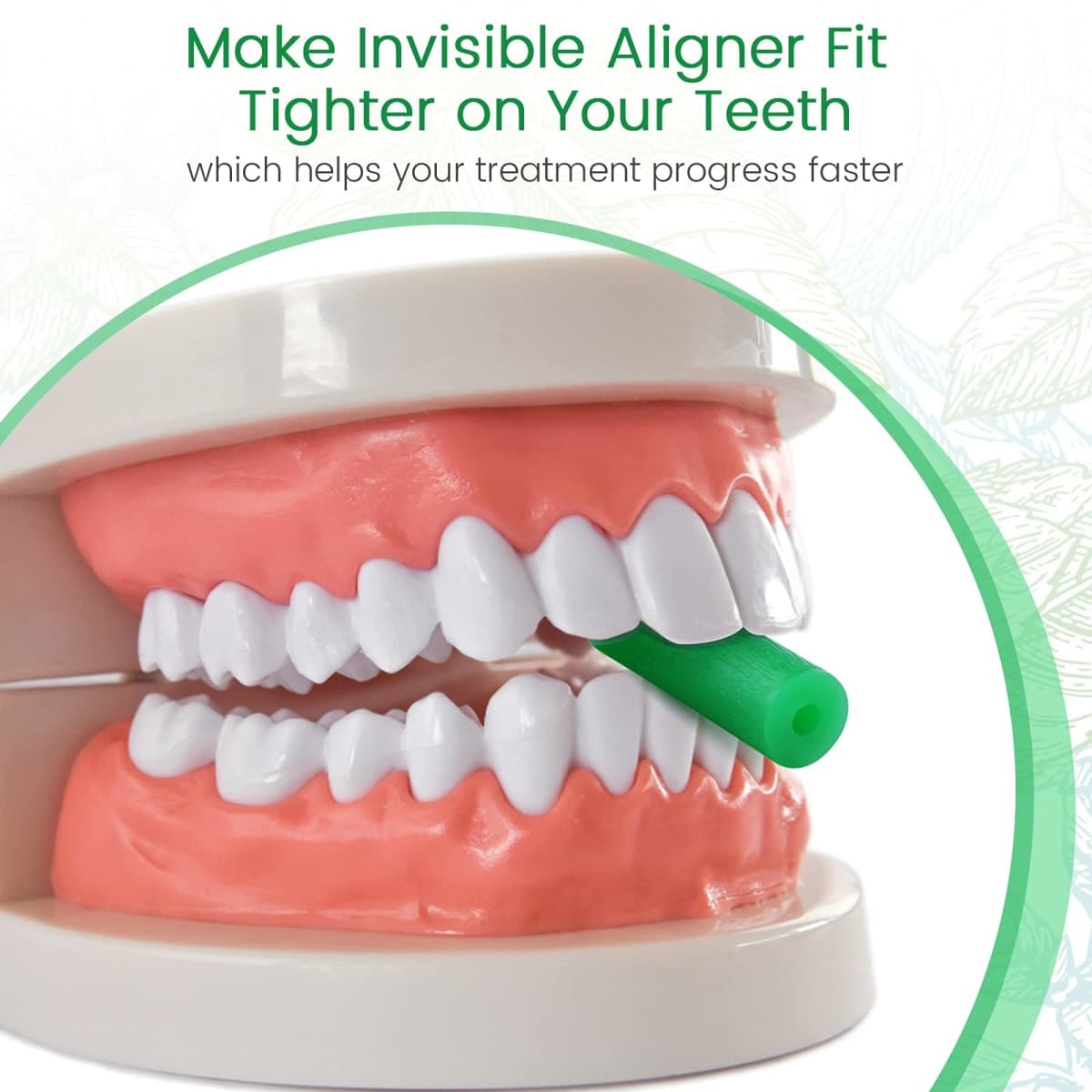 Aligner Chewies for Invisalign Aligners- 20 Chewies and 2 Removal Tools (Medical-grade Silicone, Mint Scented) thumbnail 4
