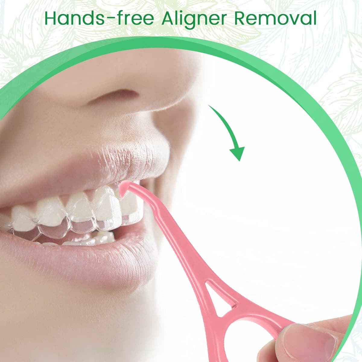 Aligner Chewies for Invisalign Aligners- 20 Chewies and 2 Removal Tools (Medical-grade Silicone, Mint Scented) thumbnail 5