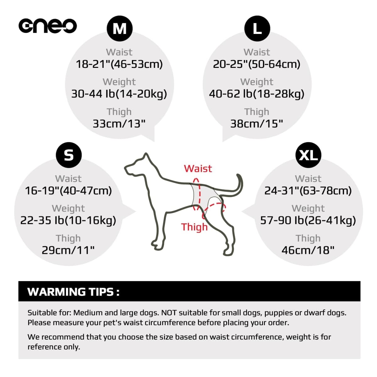 CNEO Dog Lift Harness, Dog Sling for Medium Large Dogs, Adjustable Dog Support Harness for Back Legs, Comfy Design Pet Harness with Padded for Elderly, Injured, Arthritic, Senior, Disabled Dogs thumbnail 5