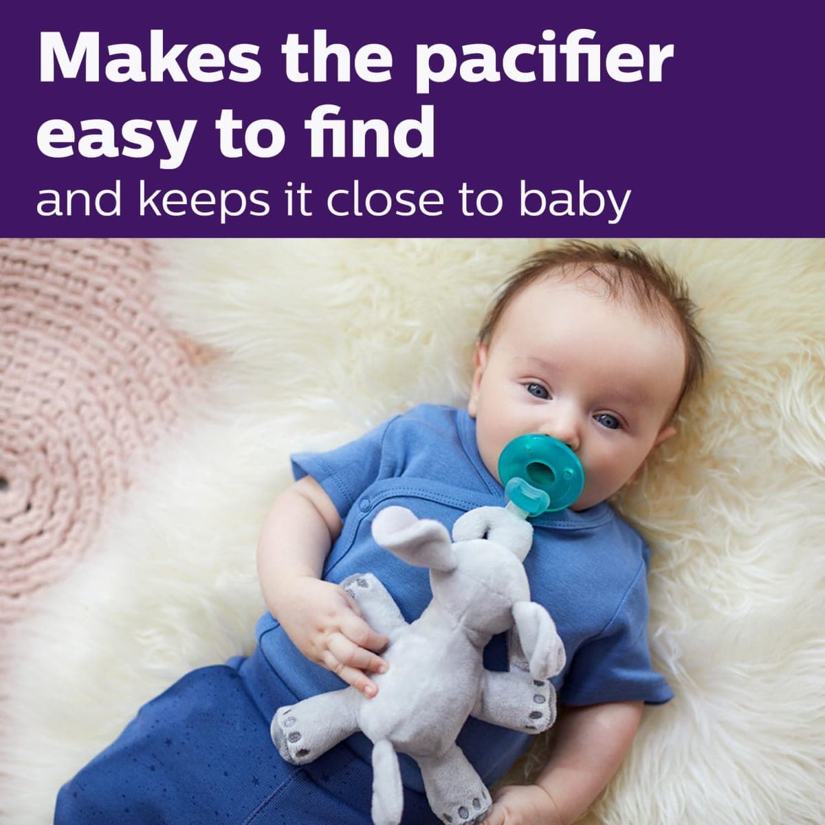 Philips Avent Soothie Snuggle, 0m+, Elephant, SCF347/03 thumbnail 5