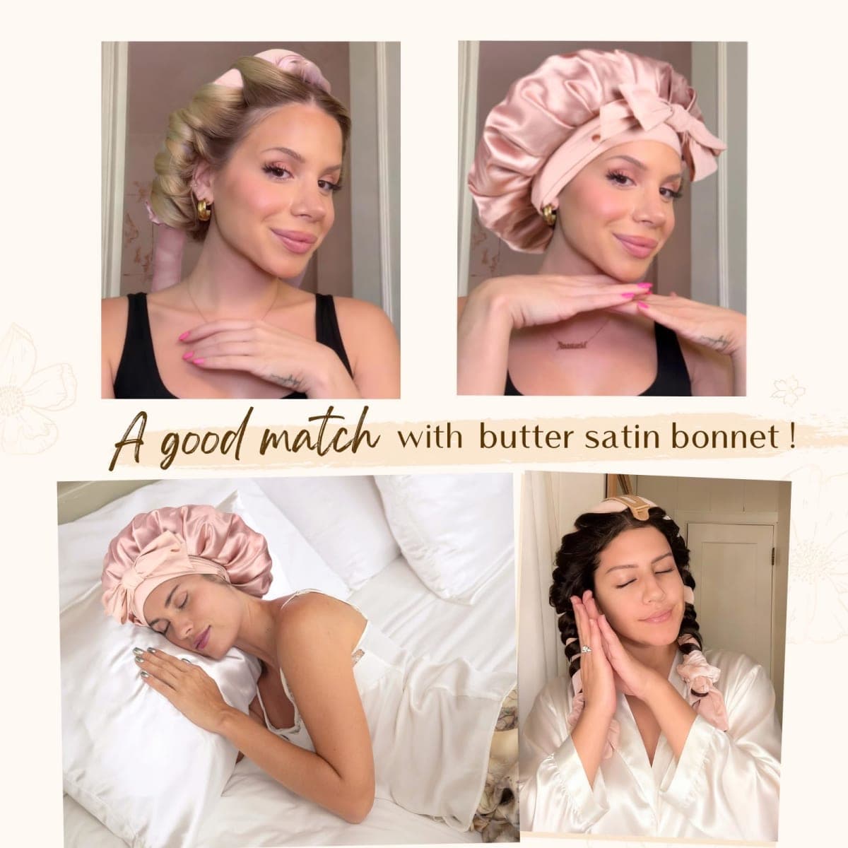 YANIBEST Heatless Hair Curler, No Heat Hair Curlers to Sleep in, Overnight Satin Heatless Curling Set with Hair Scrunchies Clip, for All Hair types thumbnail 5