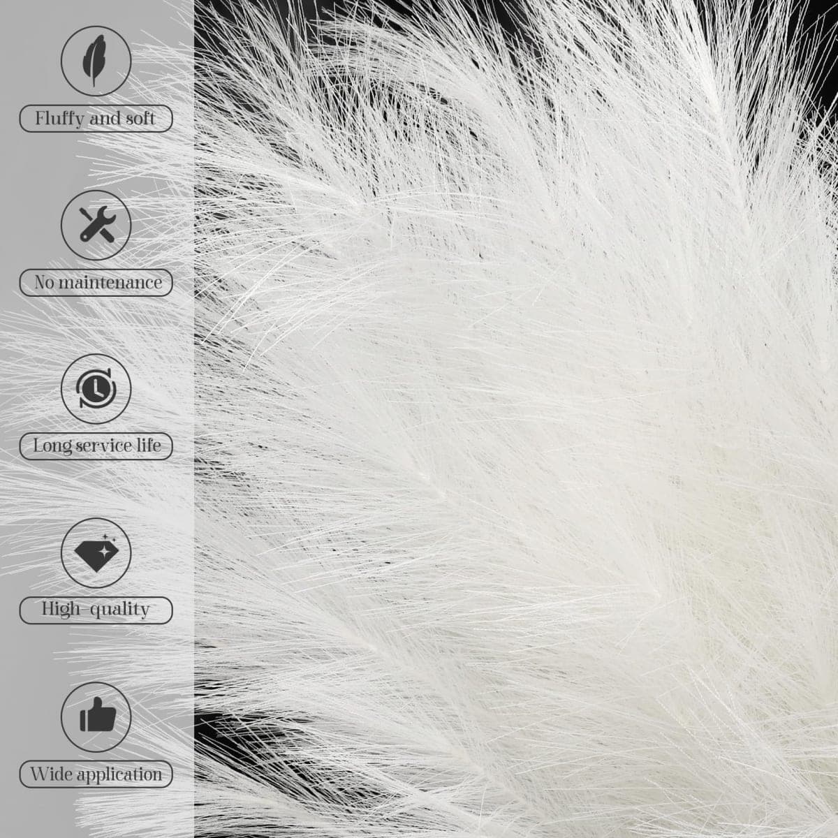 Ouddy Decor 8 Pcs Faux Pampas Grass Decor 38''/97cm Tall Artificial Large Pompas Grass Floral Fluffy Fake Plants Floor Vase Filler for Kitchen Home Boho Decorations, Ivory thumbnail 3