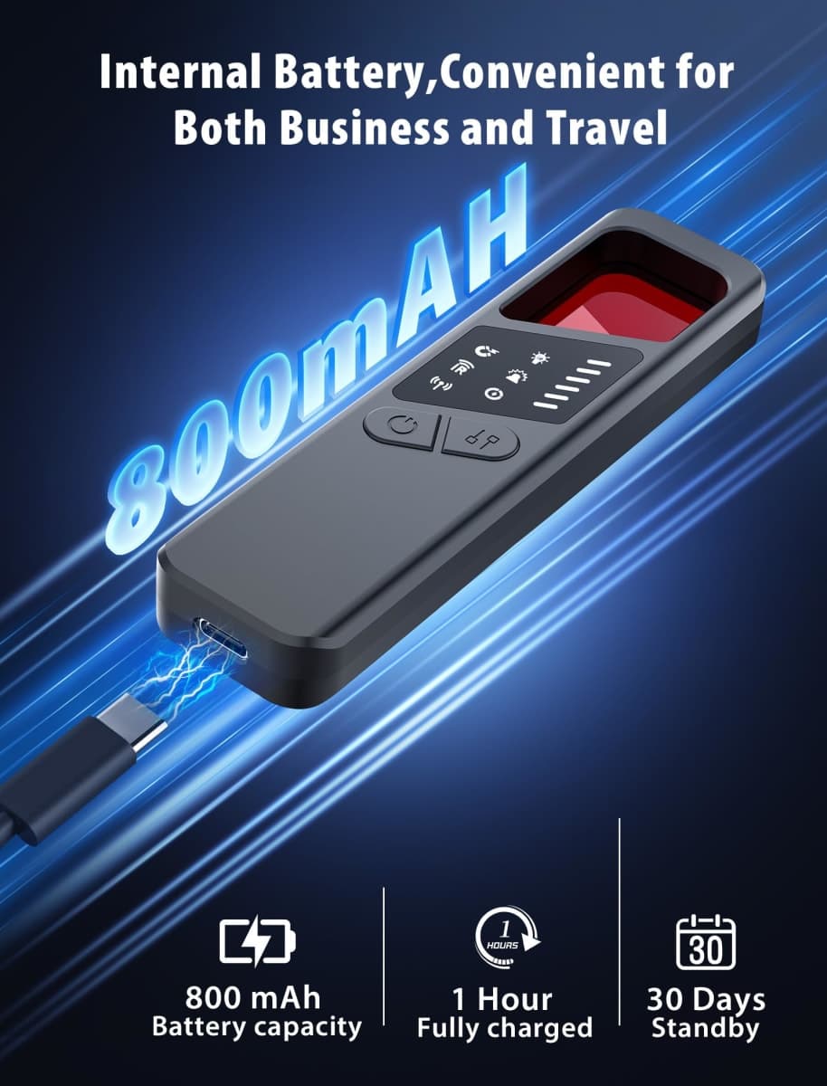 7-in-1 Hidden Camera Detectors,Bug Detector, Hero Privacy Pen, rf Detector,GPS Tracker Detector,Anti spy Detector,Listening Device Detector in Travel,Car,Office,Hotel to Protect Privacy（ Black） thumbnail 5
