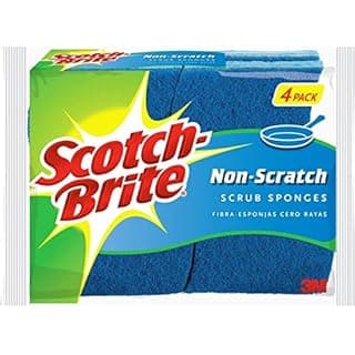 3M Scotch-Brite Sponges: Non-Scratch Scrub Sponge / 4-Pack (Blue) thumbnail 3