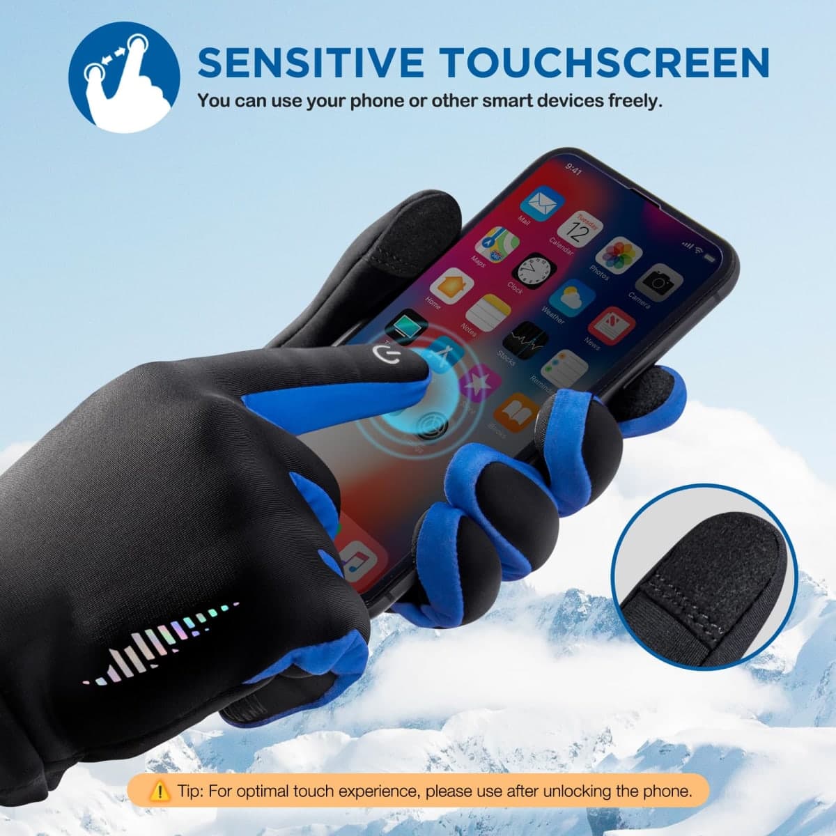 SIMARI Kids Winter Gloves Touchscreen Warm Thermal for Boys Girls Running Cycling Soccer Football Rugby in Cold Weather thumbnail 3