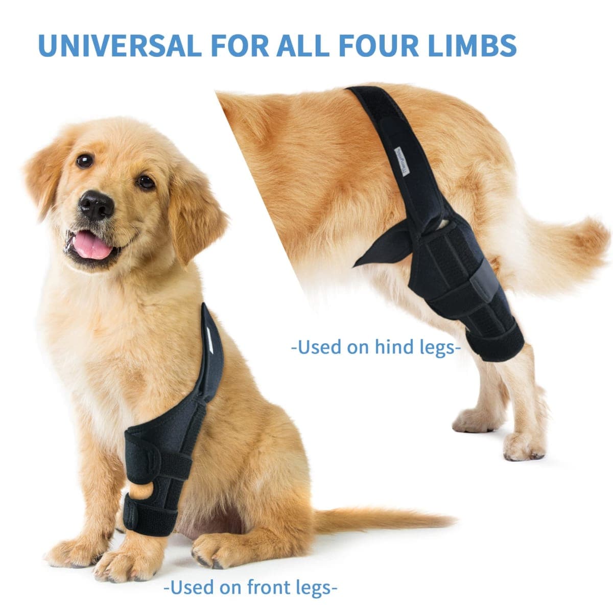 MerryMilo Dog Knee Brace for Torn ACL Hind Leg – Adjustable Canine ACL/CCL & Cruciate Ligament Support, Arthritis Pain Relief, Durable Stabilizer Wrap, Black, Large thumbnail 4