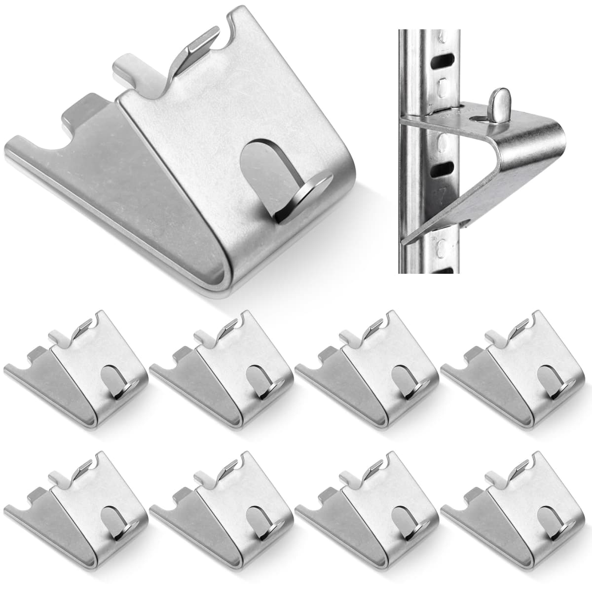 Hotop 8 Pieces 920158 Refrigerator Shelf Clips Freezer Cooler Shelf Support Commercial Replacement Rack Clips Buckles for Fridge Parts