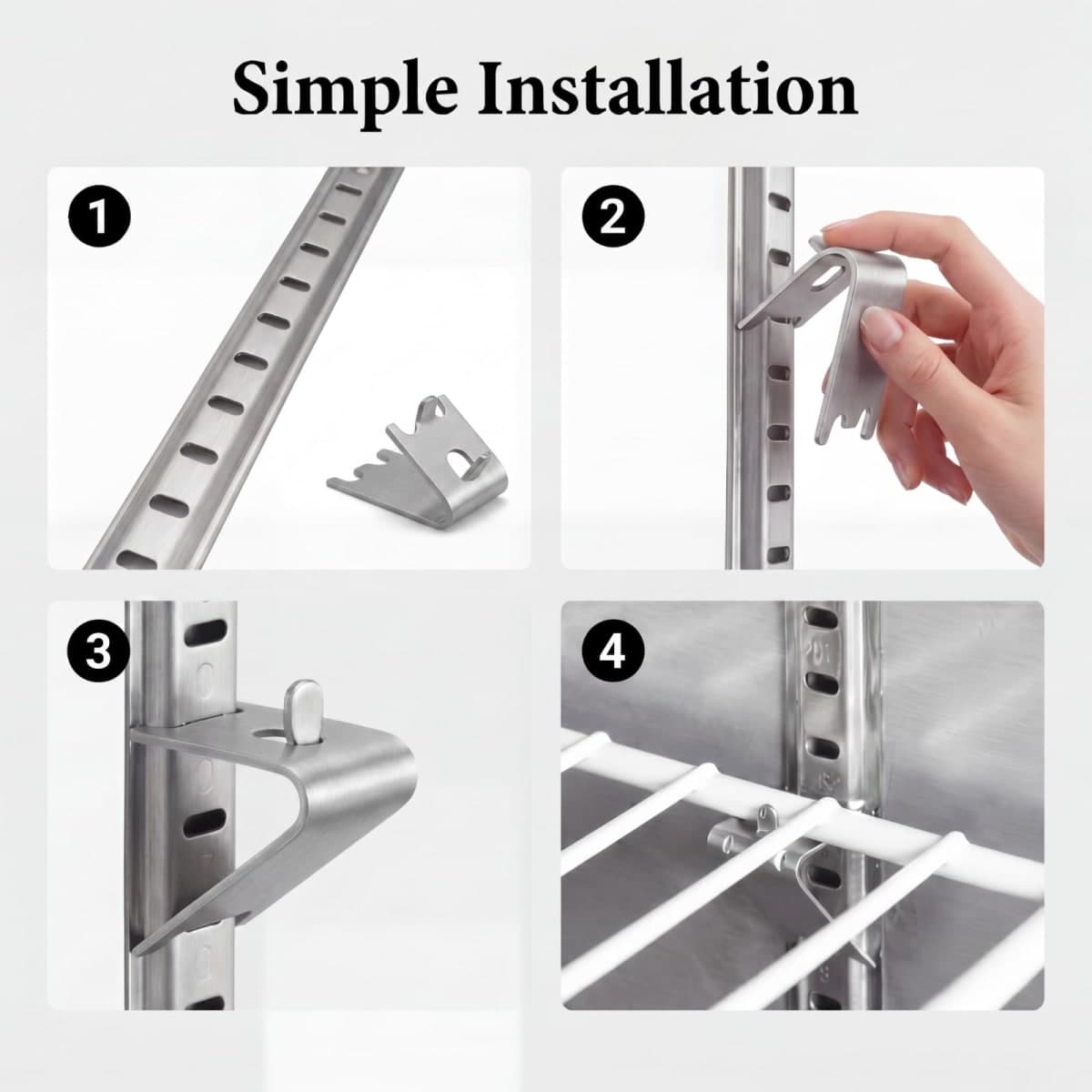 Hotop 8 Pieces 920158 Refrigerator Shelf Clips Freezer Cooler Shelf Support Commercial Replacement Rack Clips Buckles for Fridge Parts thumbnail 4