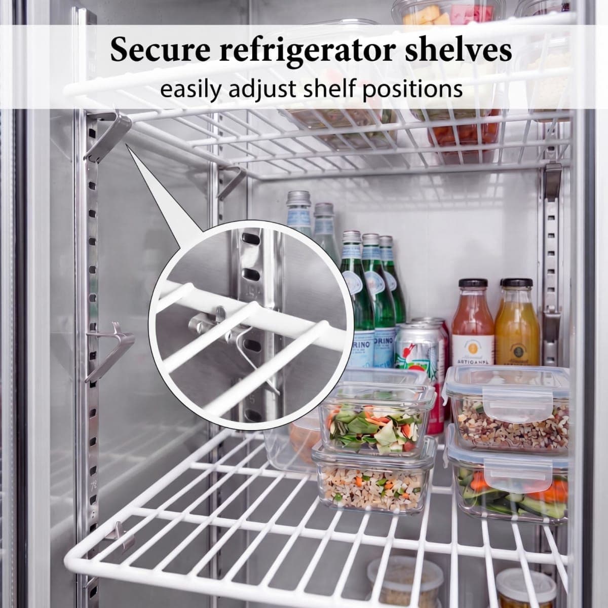Hotop 8 Pieces 920158 Refrigerator Shelf Clips Freezer Cooler Shelf Support Commercial Replacement Rack Clips Buckles for Fridge Parts thumbnail 5