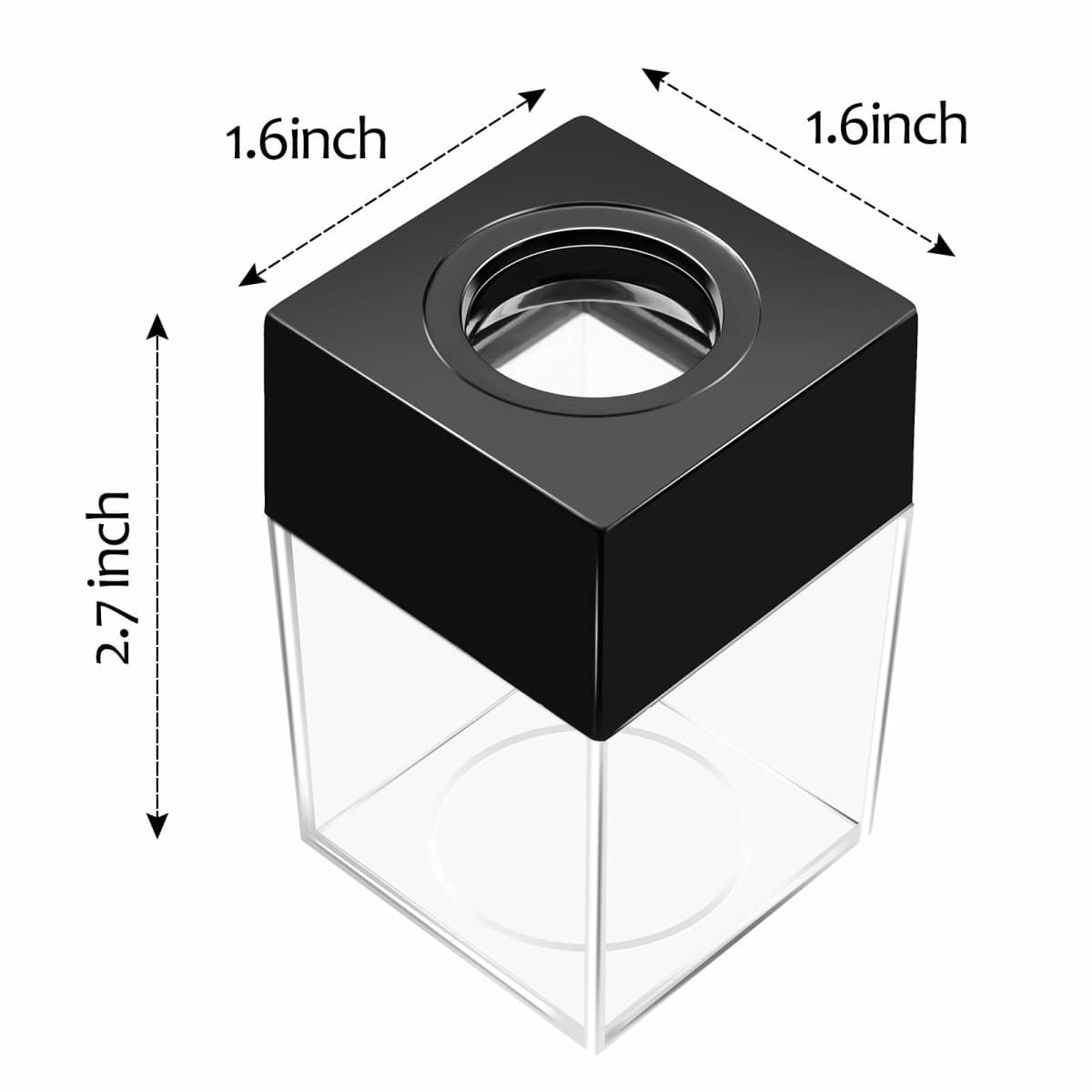 Outus 4 Pieces Magnetic Paper Clip Dispenser Holder Paperclip Dispenser for Desk, School, Office(Black) thumbnail 3