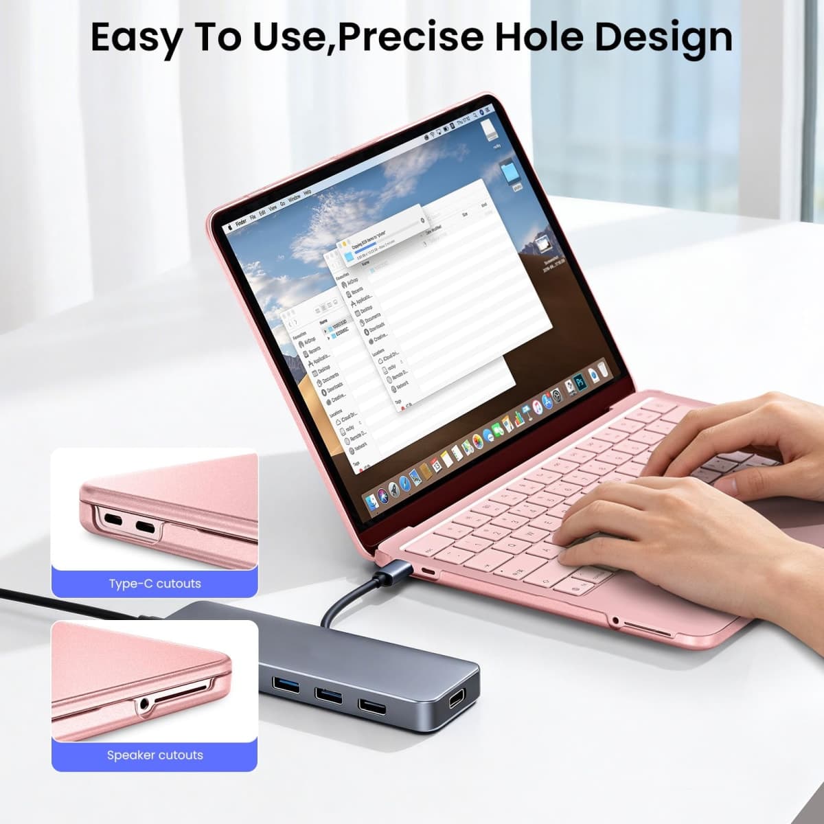 BlueSwan for MacBook Neo 13 inch Case 2026, True-to-Official Color, Precise Fit, Scratch-Resistant Matte Hard Shell Protective Laptop Cover for MacBook Neo with A18 Pro Chip Model A3404, Matte Blush thumbnail 5