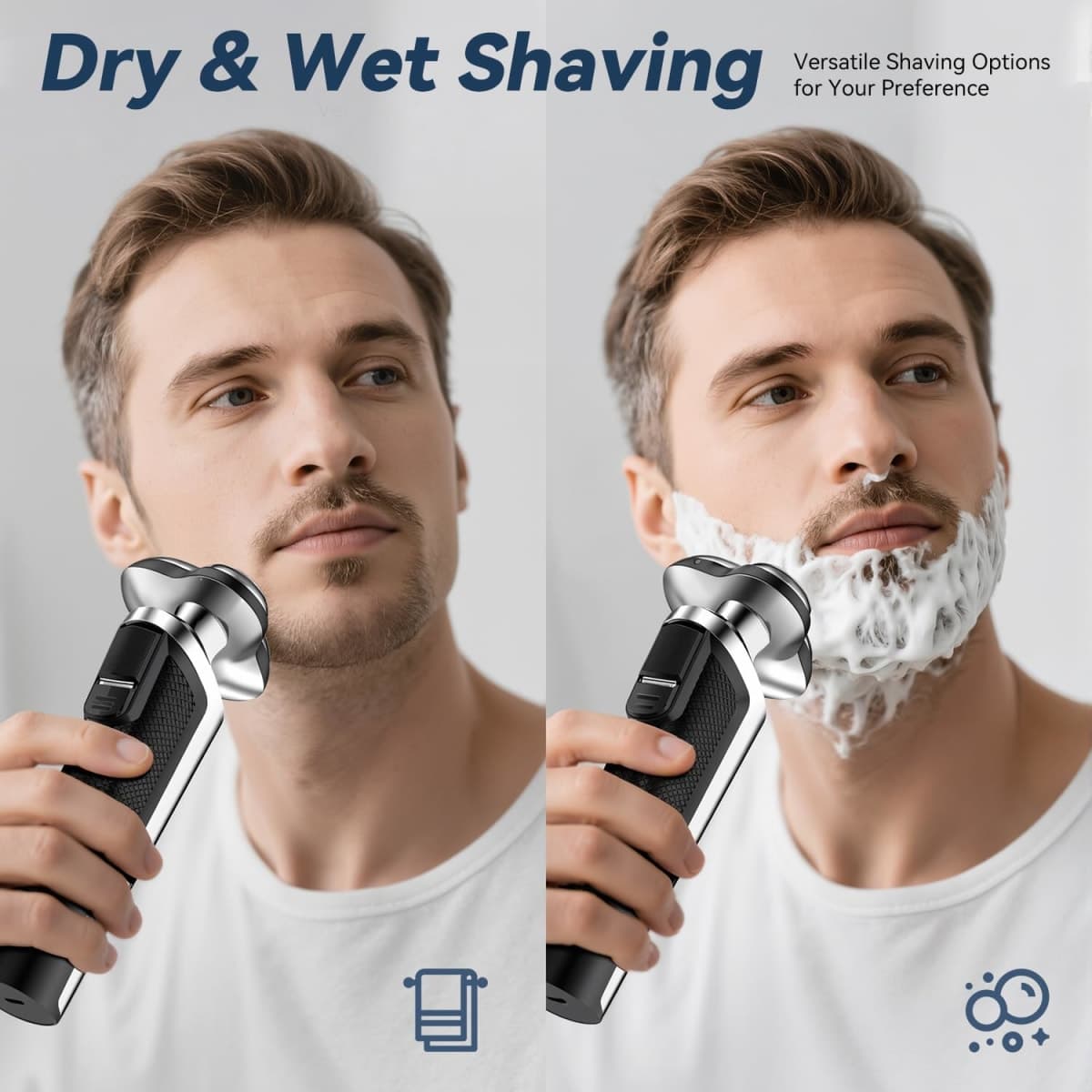 Electric Razor for Men, 2025 Upgraded Electric Shavers for Men, USB-C Rechargeable, Wet & Dry Shaver with Pop-up Trimmer and Travel Case thumbnail 5
