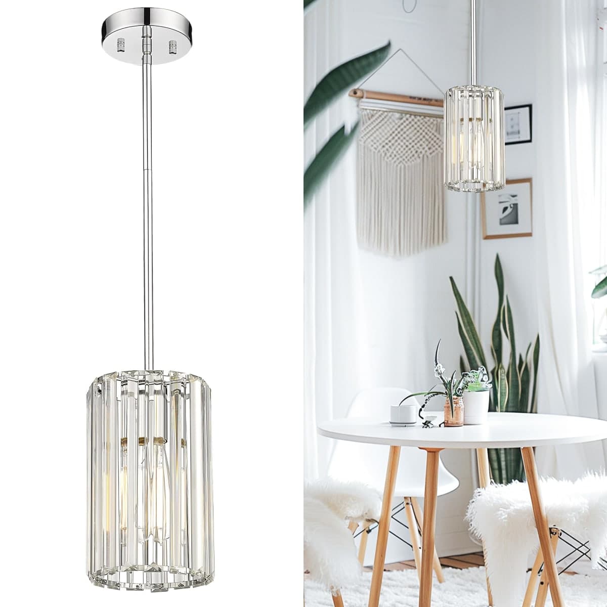 Cargifak Polished Gold Chandelier, 4-Tier Crystal Pendant Light fixtures, Vintage Hanging Light, Chandeliers for Dining Room Kitchen Island Bedroom Entryway, CC4215-3W-PG — image 1