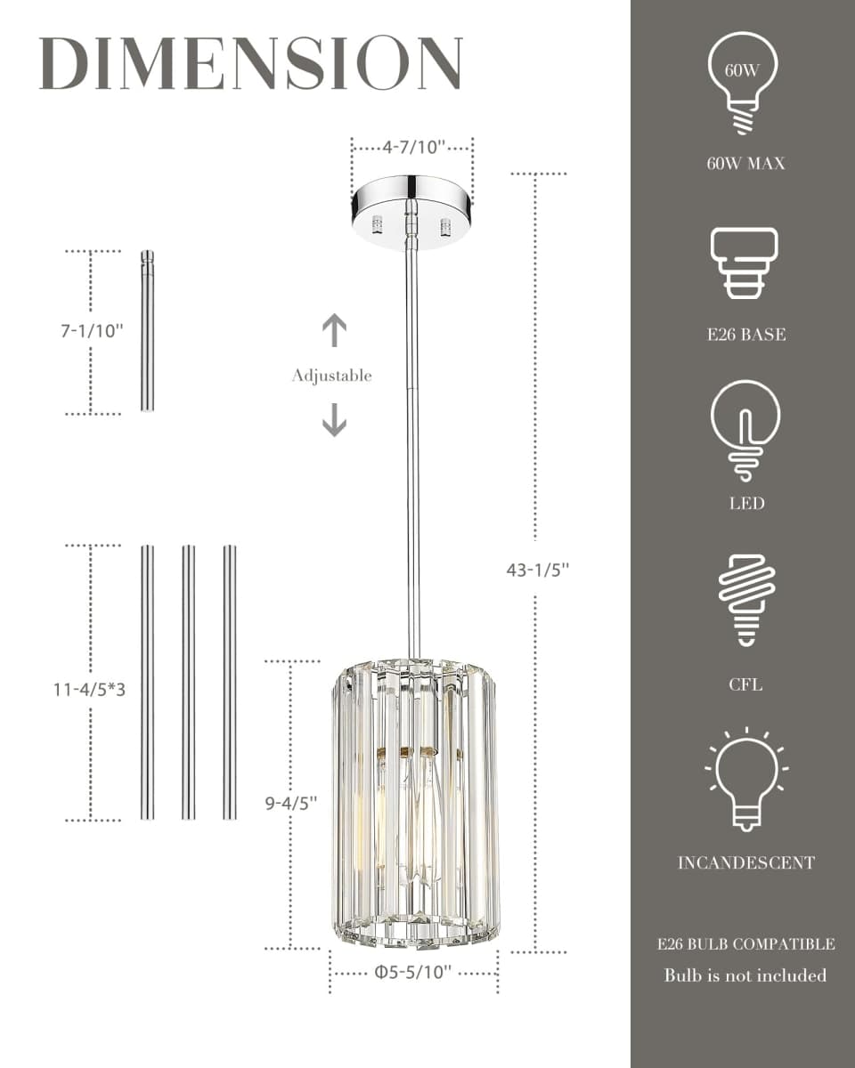 Cargifak Polished Gold Chandelier, 4-Tier Crystal Pendant Light fixtures, Vintage Hanging Light, Chandeliers for Dining Room Kitchen Island Bedroom Entryway, CC4215-3W-PG thumbnail 2
