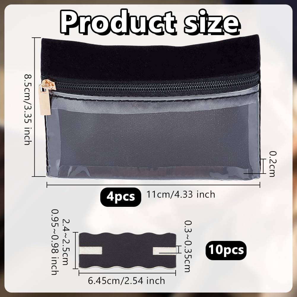 OLYCRAFT 10Pcs Black Portable Tangle-Free Necklaces Organizer with 4Pcs Bags Tangle-Free Jewelry Organizer Necklace Card Holder Universal Jewelry Storage Case for Home Travel Chain Necklaces Storage thumbnail 2