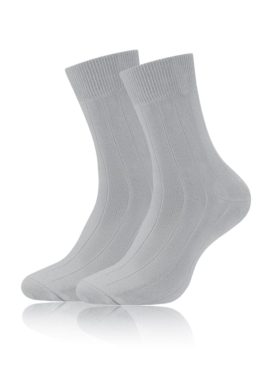 Forony Mens Dress Socks Soild Purple Ribbed Crew Socks Cotton Dress Socks for Men Dress Socks Size 8-13 One Pair — image 1