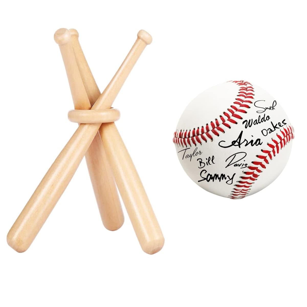 Baseball Stand Baseball Holders, Baseball Display Case for Balls Display Wooden Baseball Bat Display Stand Holder Display Baseball Centerpieces for Tables for Kids and Sports Lover (2) thumbnail 4