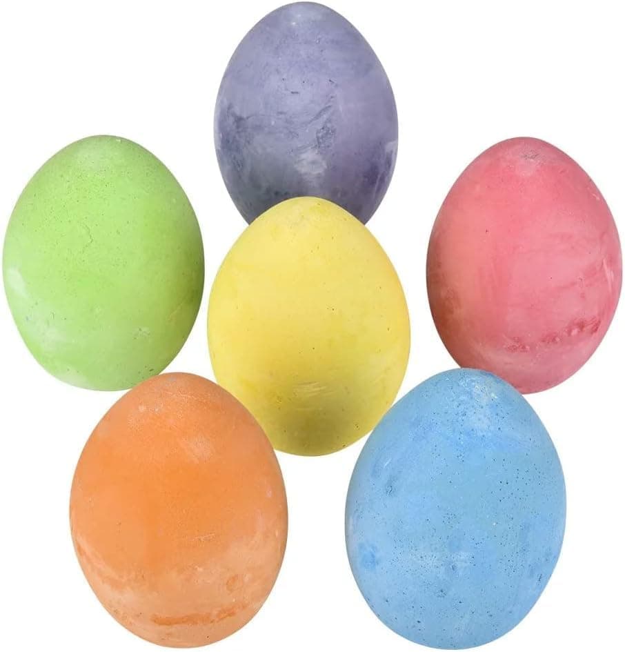 Chochkees 12-Pack Easter Egg Chalk, Sidewalk Chalk for Kids, Easter Basket Stuffers Gifts Fillers, Perfect For Easter Egg Hunt, Party Favors, 2.5" Inch thumbnail 3
