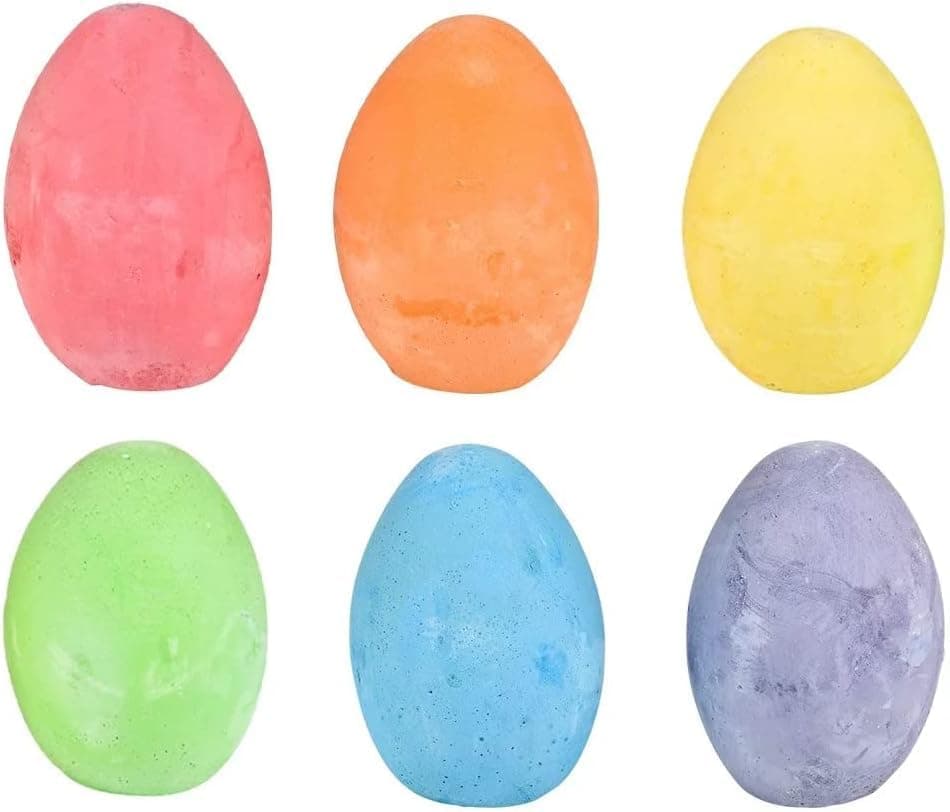 Chochkees 12-Pack Easter Egg Chalk, Sidewalk Chalk for Kids, Easter Basket Stuffers Gifts Fillers, Perfect For Easter Egg Hunt, Party Favors, 2.5" Inch thumbnail 5