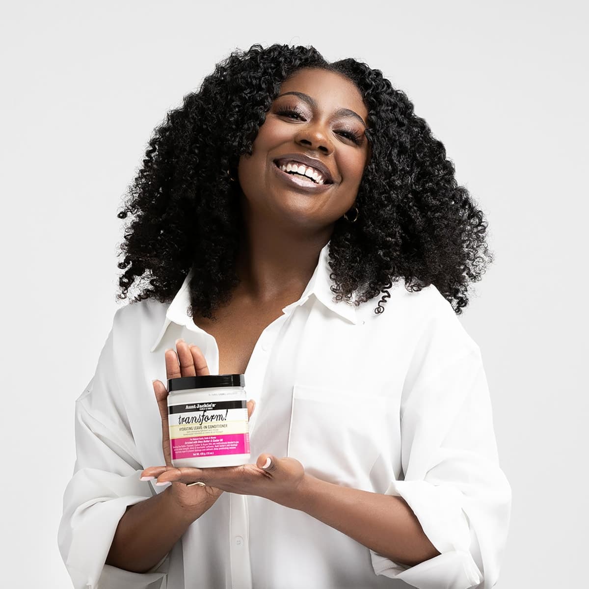 Aunt Jackie's Curls and Coils Transform Hydrating Leave-In Creme Conditioner for All Hair Types and Textures, 15 oz thumbnail 5
