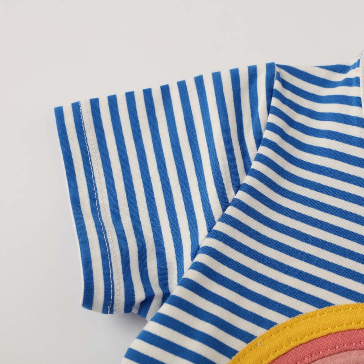 Youlebao Girls Cotton Long Sleeve Casual Cartoon Appliques Striped Jersey Dresses, Ugds08, 6 Years thumbnail 5