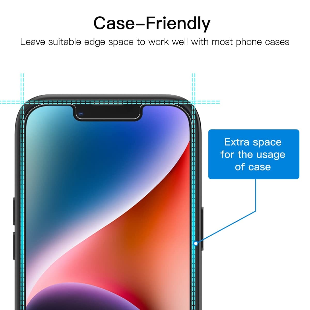 JETech Privacy Screen Protector for iPhone 17e (2026) / iPhone 16e / iPhone 14, Anti Spy Tempered Glass Film, 6.1-Inch Display, 2-Pack thumbnail 4