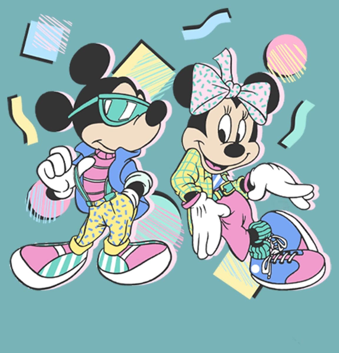 Disney Women's 80s Minnie Mickey, Tahiti Blue, Small thumbnail 2