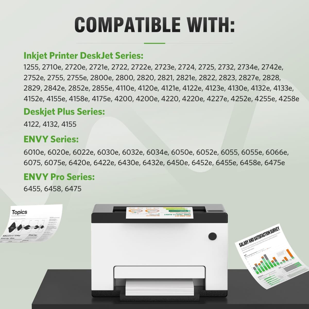 67XL Ink Cartridge Replacement for HP 67 XL Black Tri-Color Remanufactured for HP Ink 67 67XL for DeskJet 2755e 2700 2855e 2800 2752 2742e 4155e 4255e 4100 Envy 6055 6055e 6455e Printer (2-Pack) thumbnail 2