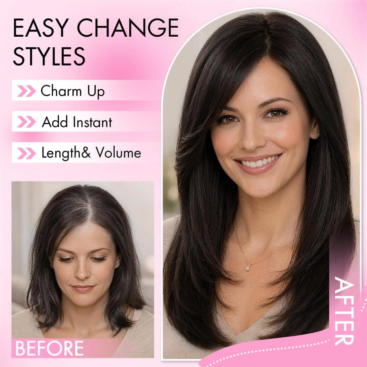 Isaic Hair Toppers for Women 24 Inch Synthetic Hair Pieces, 360° Clips In and Adjustable Bandage Layered Toppers, Toppers Hair Pieces Add Volume for Thinning Hair and Daily Use (Ombre Blonde) thumbnail 5