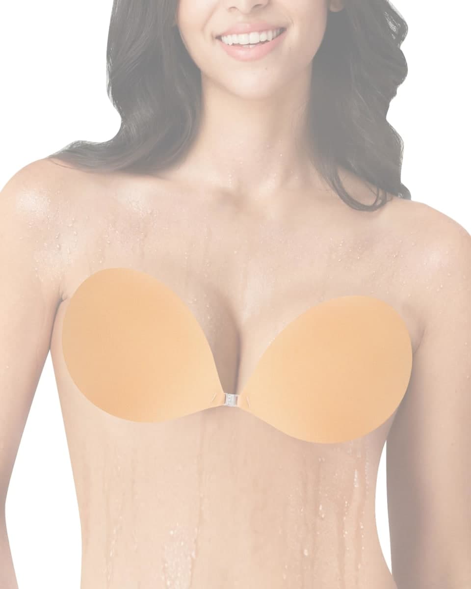 Niidor Adhesive Bra Strapless Ultra Sticky Invisible Push up Silicone Bra Multiple Colors Sizes Reusable for Backless Dress, Nude, C½ — image 1