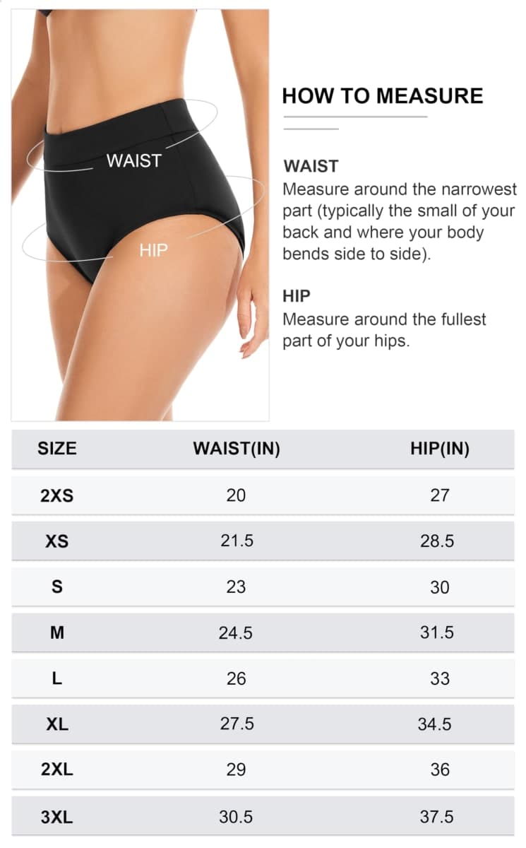 OVRUNS Period Swimwear Leakproof Bikini Brief Bottoms Waterproof Menstrual Swim Bottoms for Teens, Girls, Women Black XXL thumbnail 5