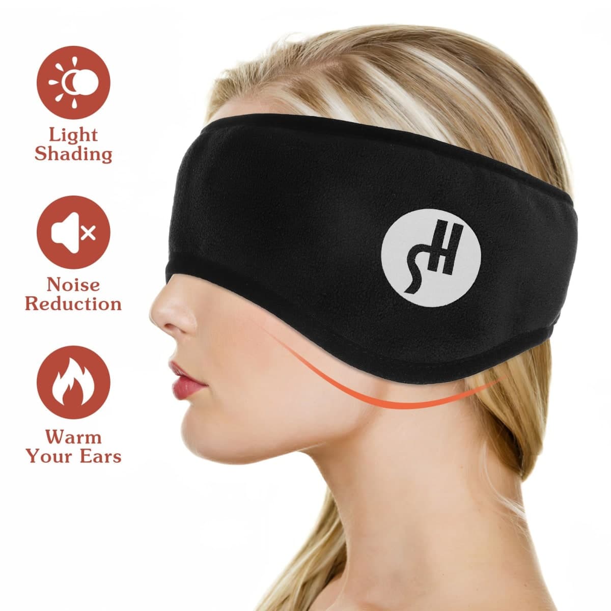 1Pcs Sleeping Earmuff Headband Earmuff Cover Sleeping Ear Muff 2 in 1 Ear Mask and Eye Mask Winter Ear Warmer for Sleeping or Sports thumbnail 3