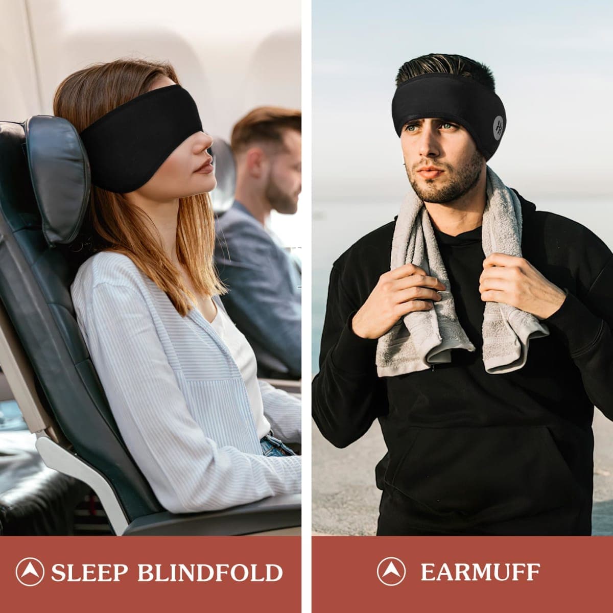 1Pcs Sleeping Earmuff Headband Earmuff Cover Sleeping Ear Muff 2 in 1 Ear Mask and Eye Mask Winter Ear Warmer for Sleeping or Sports thumbnail 4