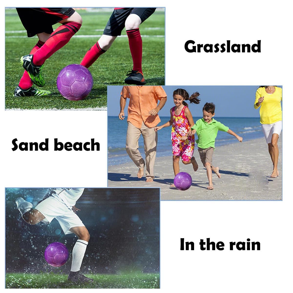 AYANICA Soccer Ball Shiny Gift Size 3 4 5 Practice Training Come with Pump and Needle thumbnail 4