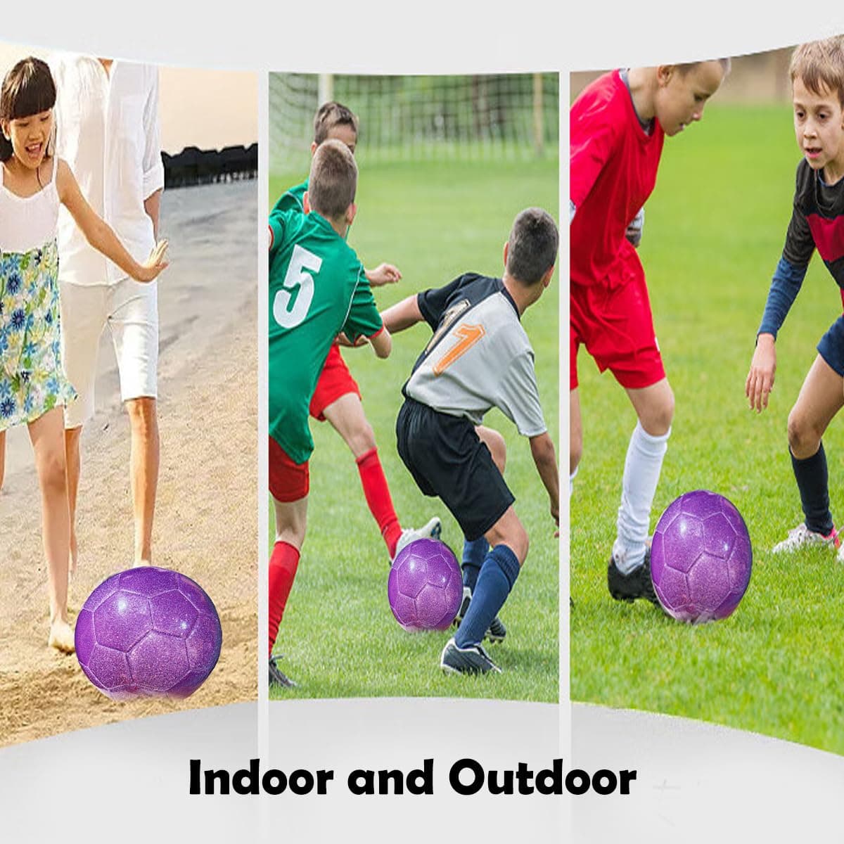 AYANICA Soccer Ball Shiny Gift Size 3 4 5 Practice Training Come with Pump and Needle thumbnail 5