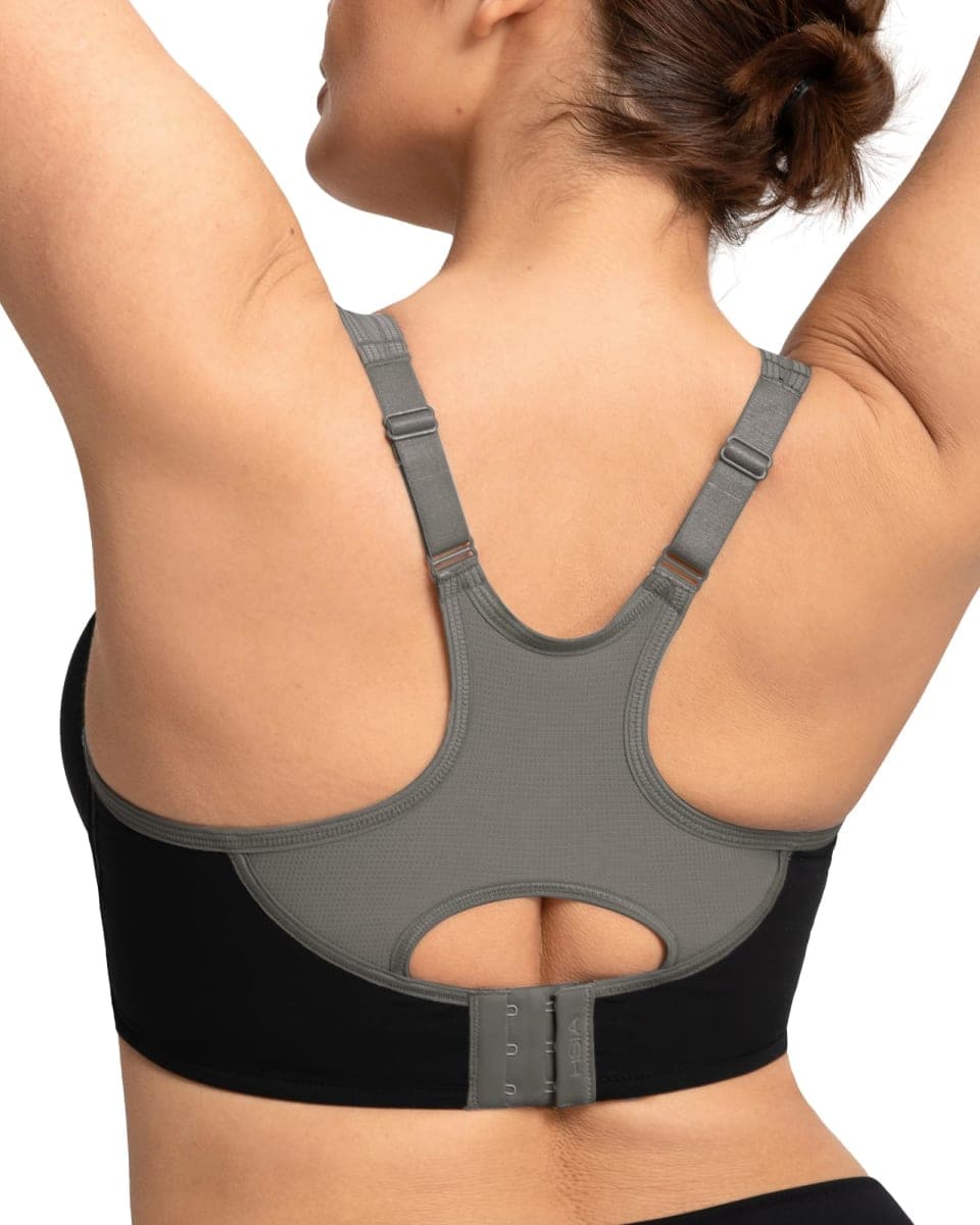 HSIA Sports Bra for Women High Support Large Bust Outside Underwire Adjustable Racerback Unlined Full Coverage Sports Bra thumbnail 3