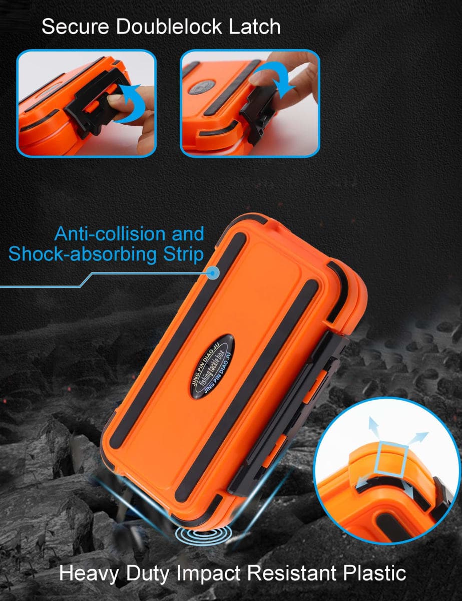Hlotmeky Small Kayak Mini Tackle Box Waterproof Fishing Lure Box Terminal Storage Fishing Hook Organizer thumbnail 5