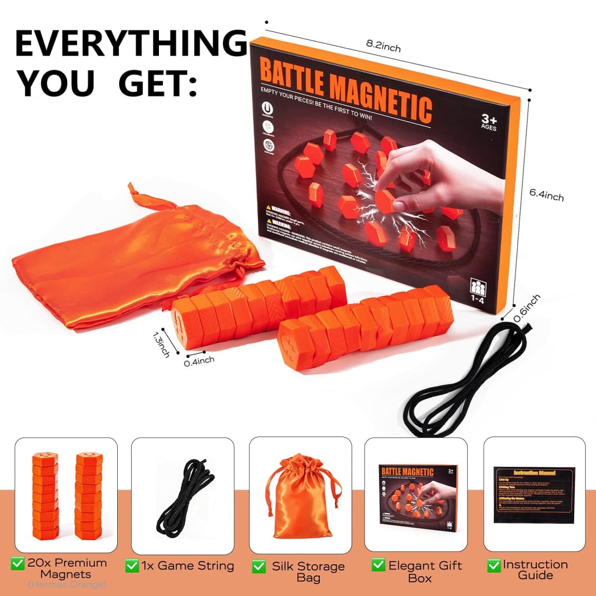 PADFUSE Magnetic Chess Game & Collision Challenge | Portable Strategy Game with String for 2-4 Players | Christmas Stocking Stuffer for Teens & Adults | Family Travel Games for Game Night & Camping thumbnail 5