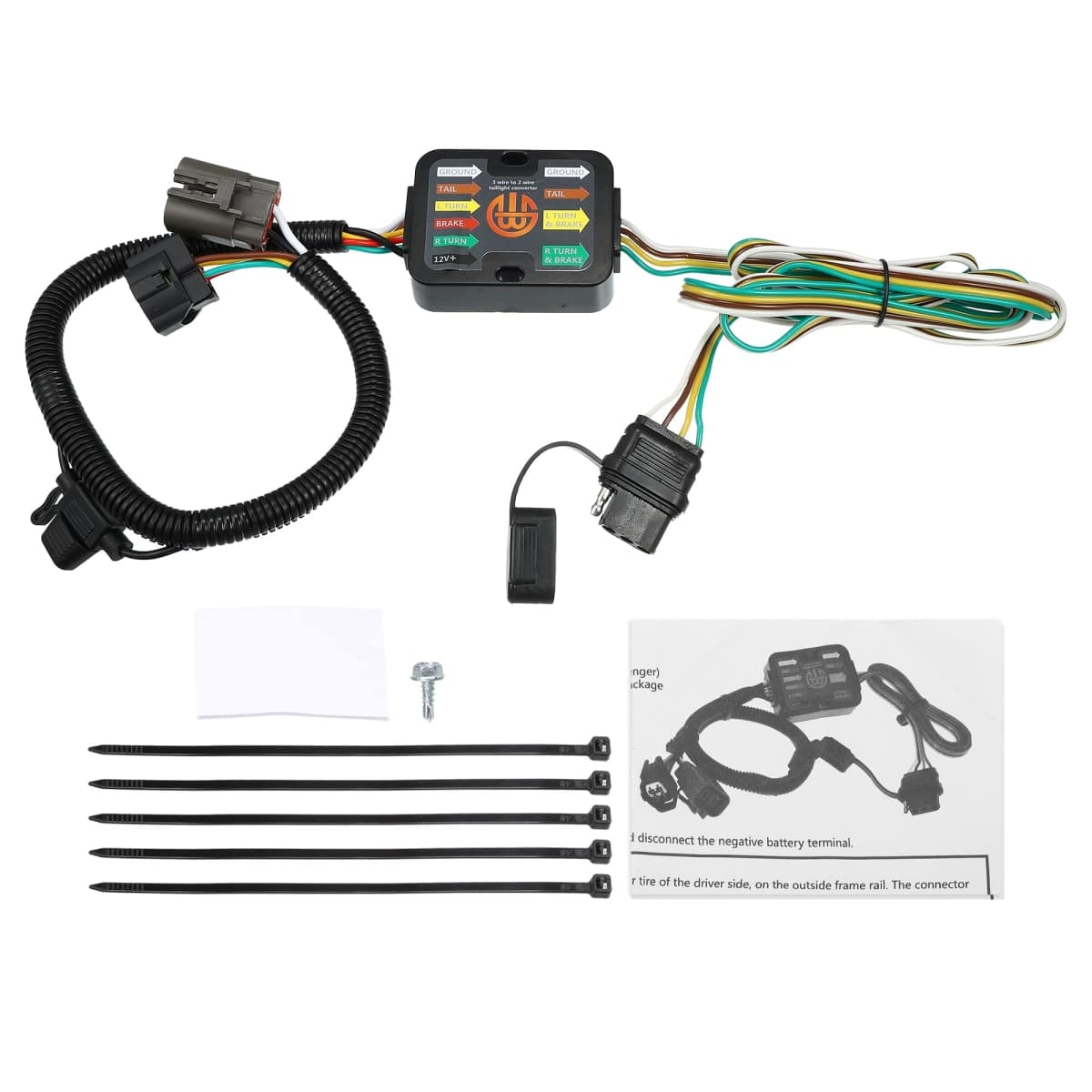 X AUTOHAUX 1 Set 118269 Vehicle Side 4-Pin 4 Way Trailer Wiring Harness Trailer Converter for Kia Sorento 2011-2020 — image 1