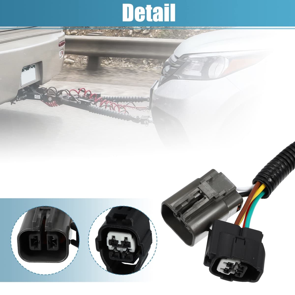 X AUTOHAUX 1 Set 118269 Vehicle Side 4-Pin 4 Way Trailer Wiring Harness Trailer Converter for Kia Sorento 2011-2020 thumbnail 4