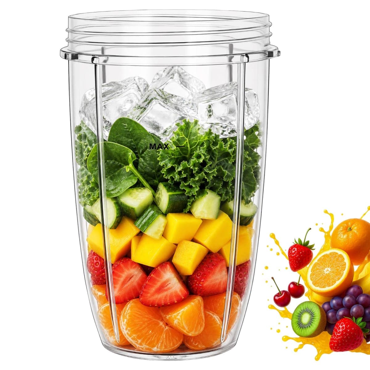 Replacement Cups for Nutribullet Replacement Parts 24oz Blender Cups Compatible with NutriBullet 600w and 900w Blender — image 1