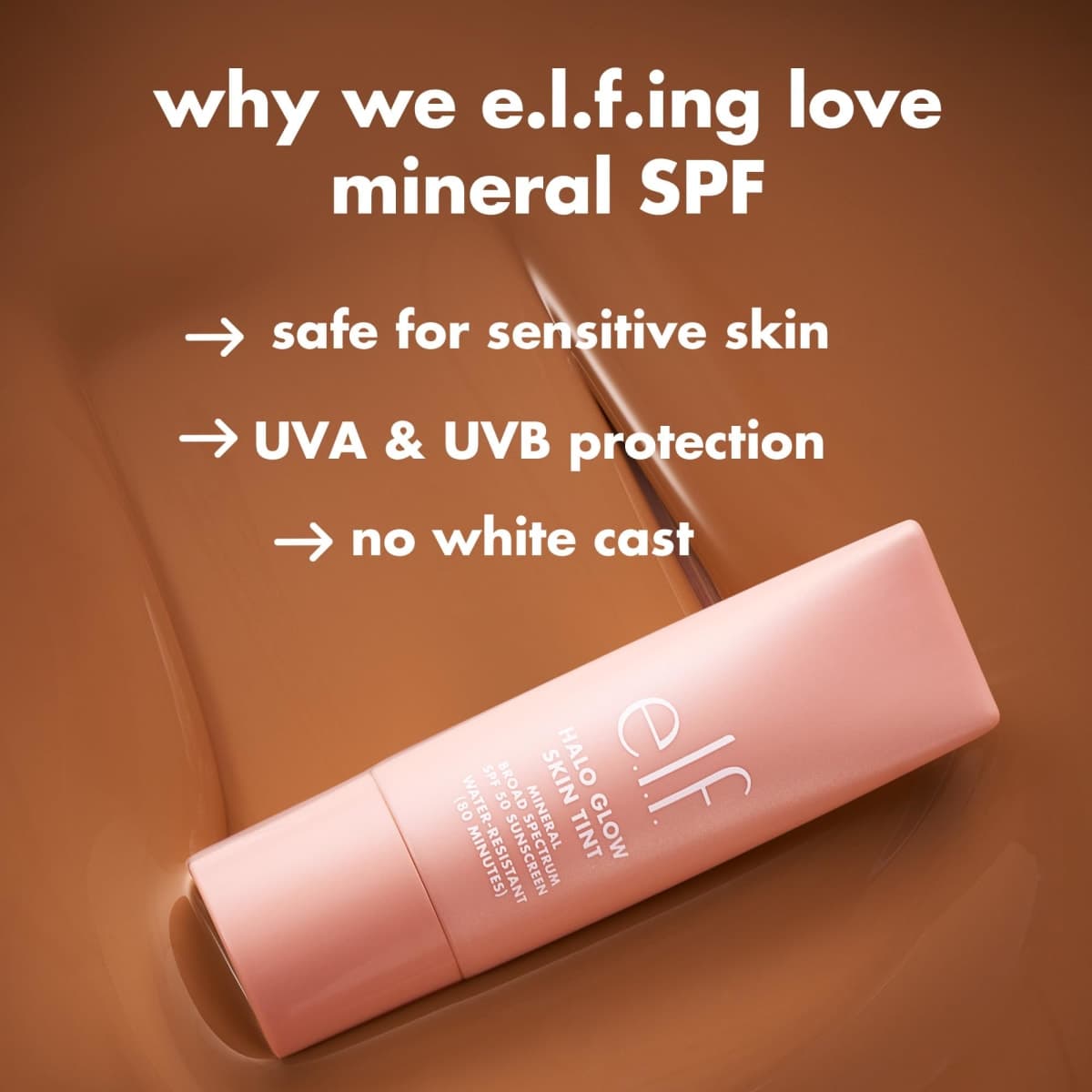 e.l.f. Halo Glow Skin Tint SPF 50, Tinted Moisturizer For Light, Buildable Coverage, Creates A Natural Glow, Vegan & Cruelty-Free, 7 Medium Warm thumbnail 3