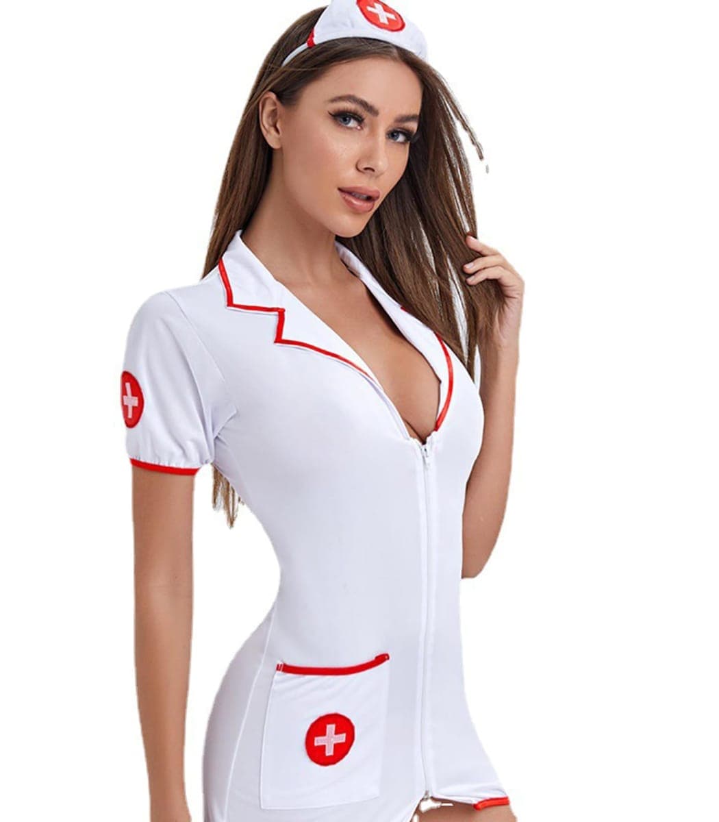 TIPINOICE Women's Sexy Nurse Lingerie Halloween Cosplay Lingerie Naughty Nightingale Nurse Costume Babydoll (Nurse2) — image 1
