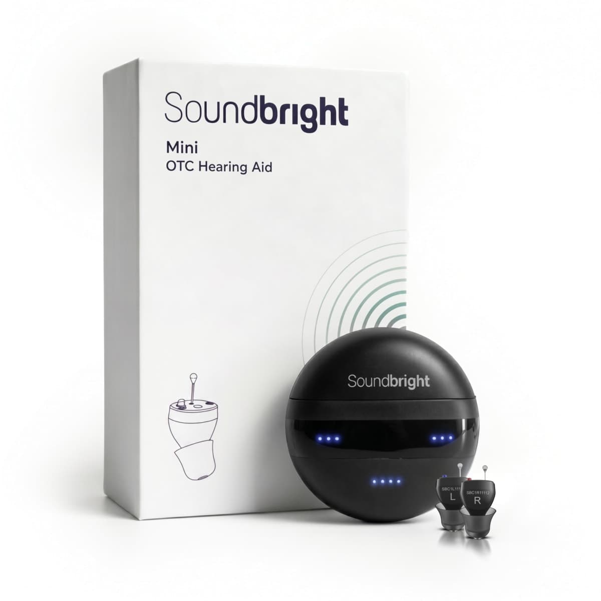 Soundbright Mini Over the Counter (OTC) Rechargeable Hearing Aids for Adults, Seniors, Men, and Women, Small in-Ear Hearing Aid - 48-Hour Battery, Noise Reduction, FDA Registered — image 1