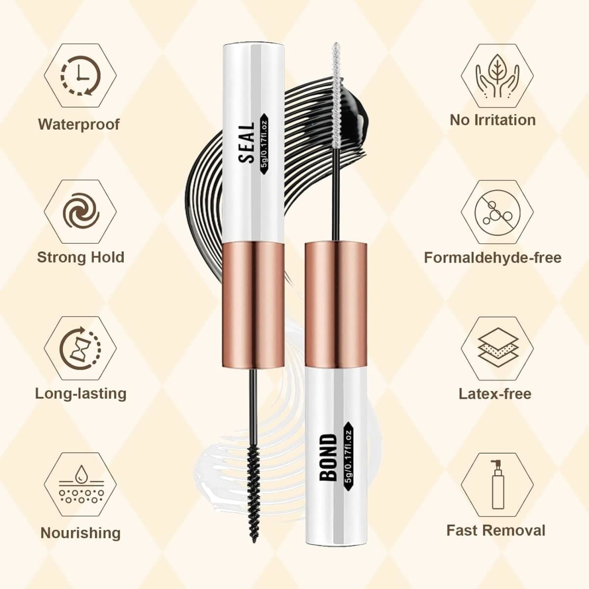 ZEYUMEE Lash Bond and Seal, Long Lasting Cluster Lash Glue, Strong Hold, Waterproof, Latex-Free, Suitable for Sensitive Eyes thumbnail 2