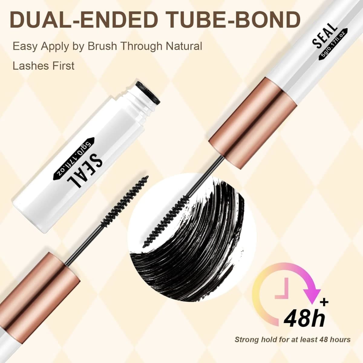 ZEYUMEE Lash Bond and Seal, Long Lasting Cluster Lash Glue, Strong Hold, Waterproof, Latex-Free, Suitable for Sensitive Eyes thumbnail 3